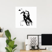 Crazy Horse Native American Leader Canvas Afdrukke Poster (Thuiskantoor)