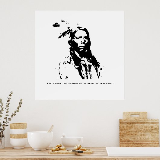 Crazy Horse Native American Leader Poster (Keuken)