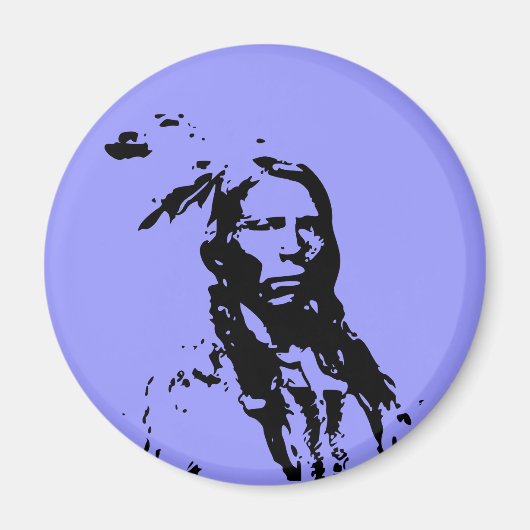 Crazy Horse Native American Magneet (Voorkant)