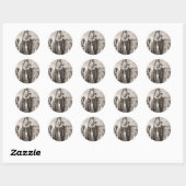 Crazy Horse Portrait Ronde Sticker (Vel)