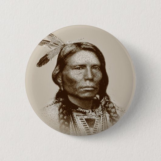 Crazy Horse Ronde Button 5,7 Cm (Voorkant)