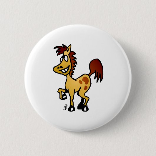 Crazy Horse Ronde Button 5,7 Cm (Voorkant)