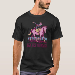 Crazy Horse Springende Dame Springende Paarden T-shirt