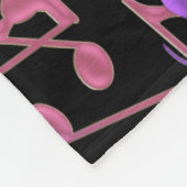 Crazy Hot Pink Rainbow Muzieknoten Fleece Blanket (Hoek)