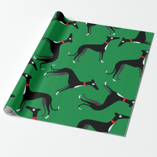 Crazy Hounds Cadeaupapier (Uitgerold)