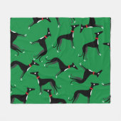 Crazy Hounds Fleece Deken (Voorkant (Horizontaal))