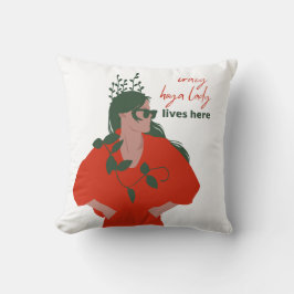 Crazy hoya dame woont hier grappig Plant hobby Kussen