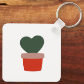 Crazy hoya dame woont hier grappig Plant hobby Sleutelhanger (Achterkant)