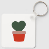 Crazy hoya dame woont hier grappig Plant hobby Sleutelhanger (Achterkant)