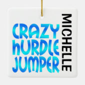 Crazy Hurdle Jumper CUSTOM Keramisch Ornament (Achterkant)