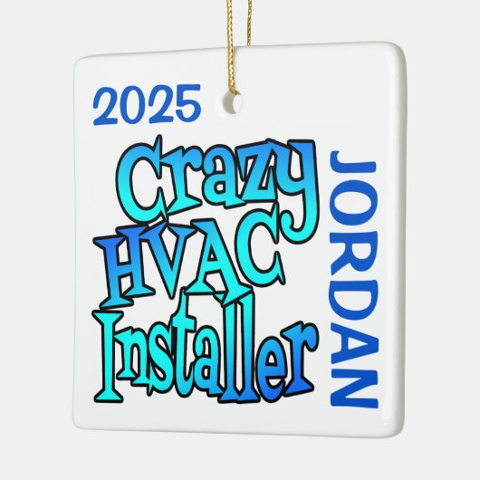 Crazy HVAC Installer CUSTOM Keramisch Ornament (Links)