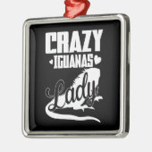 Crazy Iguana Lady Metalen Ornament (Links)
