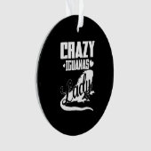Crazy Iguana Lady Ornament (voorkant)