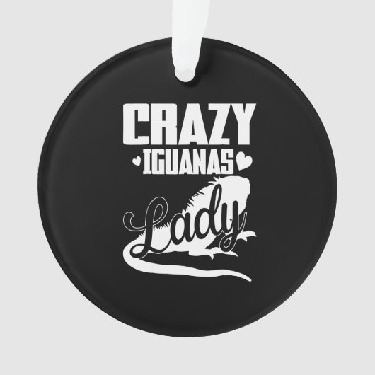 Crazy Iguana Lady Ornament (voorkant)