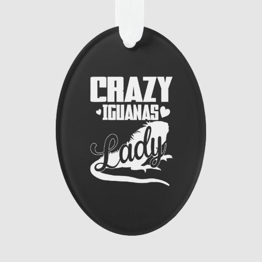 Crazy Iguana Lady Ornament (voorkant)