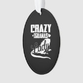 Crazy Iguana Lady Ornament (voorkant)