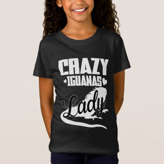 Crazy Iguana Lady T-shirt (Voorkant)