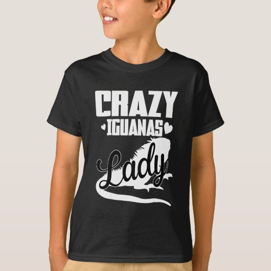 Crazy Iguana Lady T-shirt (Voorkant)