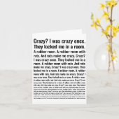 Crazy_ Ik Was Een Keer Gek. Grappige Trending Meme Kaart (Gele Bloem)