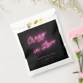 Crazy in liefde Neon Glow Bedankzakje (Gezegeld)