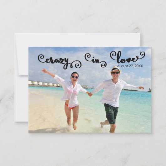 Crazy in Love - 3x5 Save the Date (Voorkant)