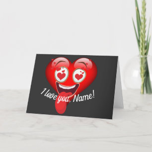Crazy in Love Emoticon Custom Bedankkaart