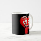 Crazy in Love Emoticon Custom Koffiemok (Voorkant rechts)