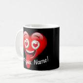 Crazy in Love Emoticon Custom Koffiemok (Voorkant links)