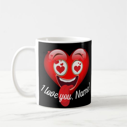 Crazy in Love Emoticon Custom Koffiemok (Links)