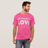 Crazy in Love Levendige Roze & Rode Pop Art Shirt (Voorkant volledig)
