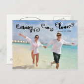 Crazy in Love - Save the Date Post Card Aankondigingskaart (Voorkant / Achterkant)