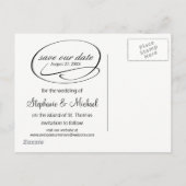 Crazy in Love - Save the Date Post Card Aankondigingskaart (Achterkant)