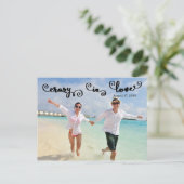 Crazy in Love - Save the Date Post Card Aankondigingskaart (Staand voorkant)