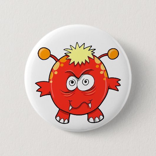 Crazy Insane Little MonsterButton Ronde Button 5,7 Cm (Voorkant)