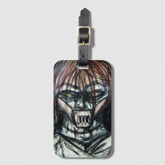 Crazy Insane Straitjack of Insanity Bagagelabel (Voorkant (verticaal))