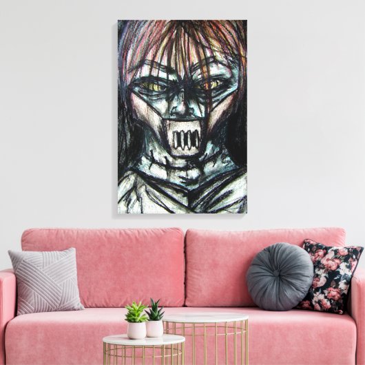 Crazy Insane Straitjack of Insanity Canvas Afdruk (Insitu (Woonkamer))