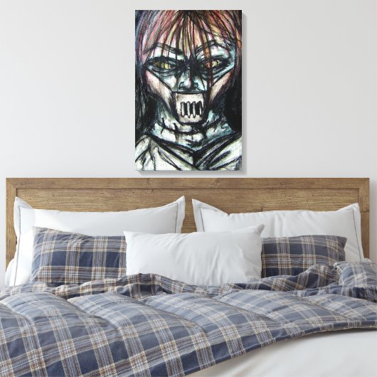 Crazy Insane Straitjack of Insanity Canvas Afdruk (Insitu (Slaapkamer))