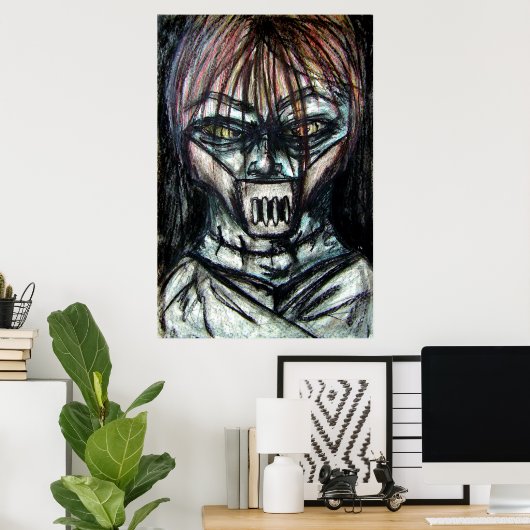 Crazy Insane Straitjack of Insanity Poster (Thuiskantoor)