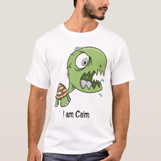 Crazy Insane Turtle "Ik ben kalm" Shirt (Voorkant)