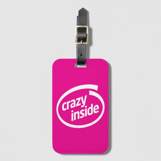 Crazy inside bagagelabel (Voorkant (verticaal))