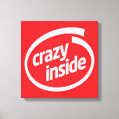 Crazy inside canvas afdruk (Voorkant)