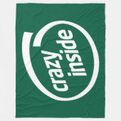 Crazy inside fleece deken (Voorkant)