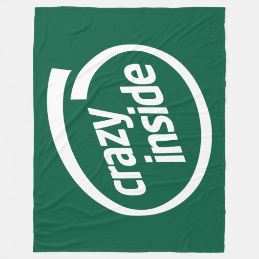 Crazy inside fleece deken (Voorkant)