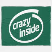 Crazy inside fleece deken (Voorkant (Horizontaal))