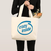 Crazy inside grote tote bag (Voorkant (product))
