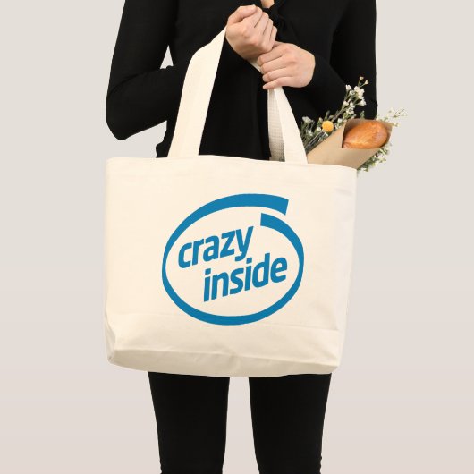 Crazy inside grote tote bag (Voorkant (product))