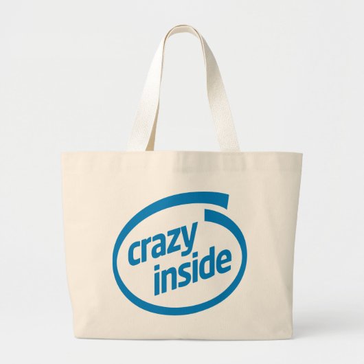 Crazy inside grote tote bag (Voorkant)