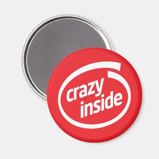 Crazy inside magneet (Voorkant / Achterkant)