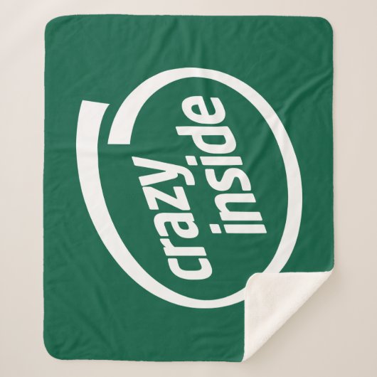 Crazy inside sherpa deken (Voorkant)