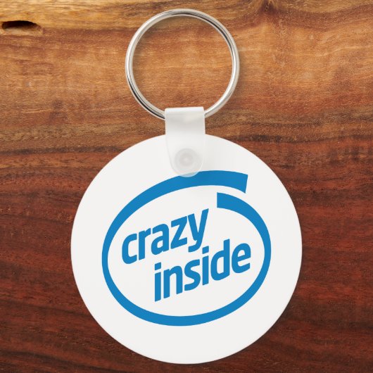 Crazy inside sleutelhanger (Achterkant)